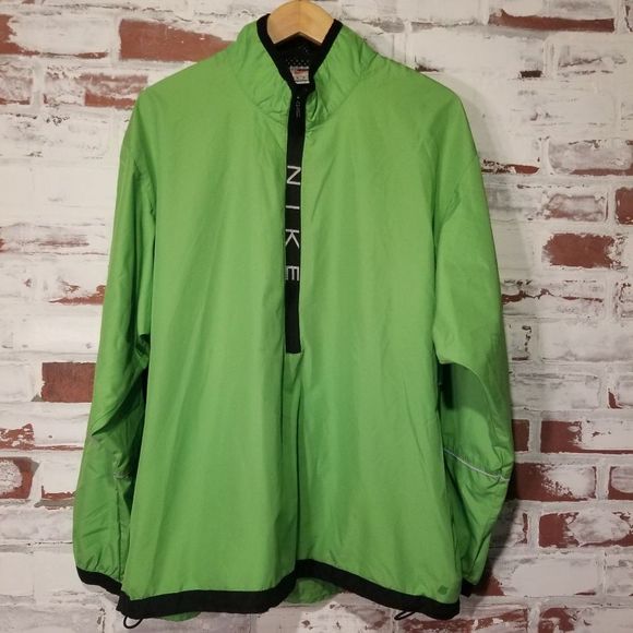 Nike Other - Nike Lime Green Windbreaker 1/2 Zip M